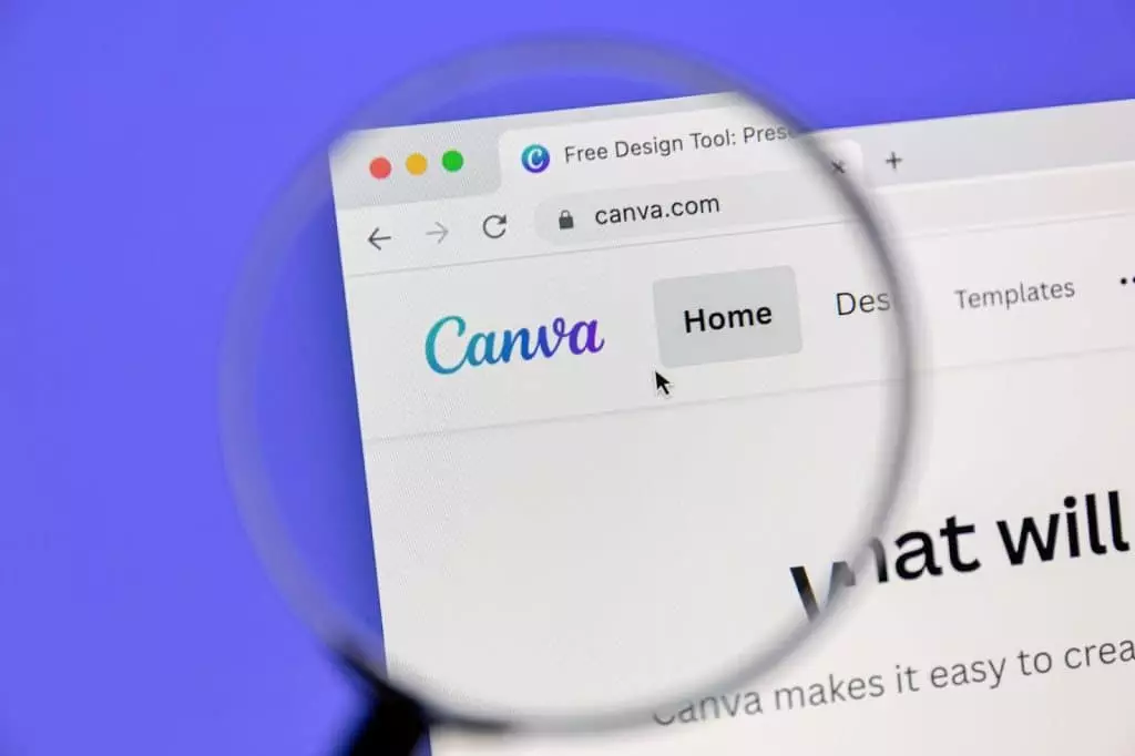 A screenshot of Canva, showcasing its user-friendly interface for creating stunning designs without any cost.